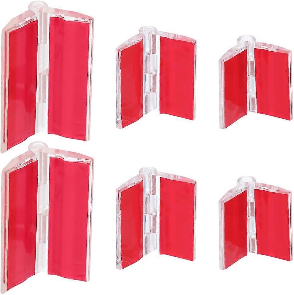 3 Sizes 12PCS Acrylic Hinge Clear Transparent Plastic Mini Self Adhesive Folding Hinge Tools Small Continuous Piano Hinge for Cabinet Drawer Furniture