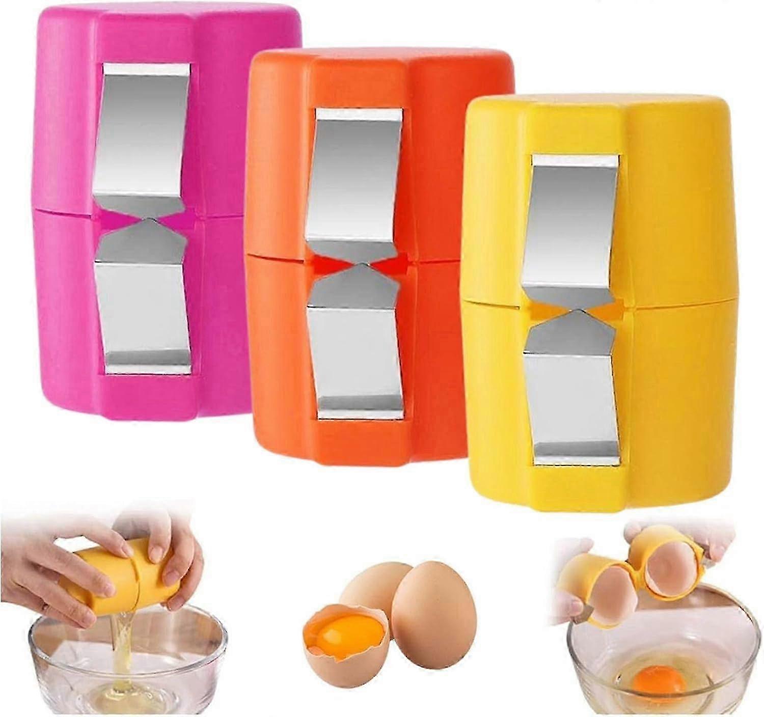 3PCS Egg Shell Opener, 2024 New Egg Cracker Tool for Raw Eggs, Egg Peeler Tool