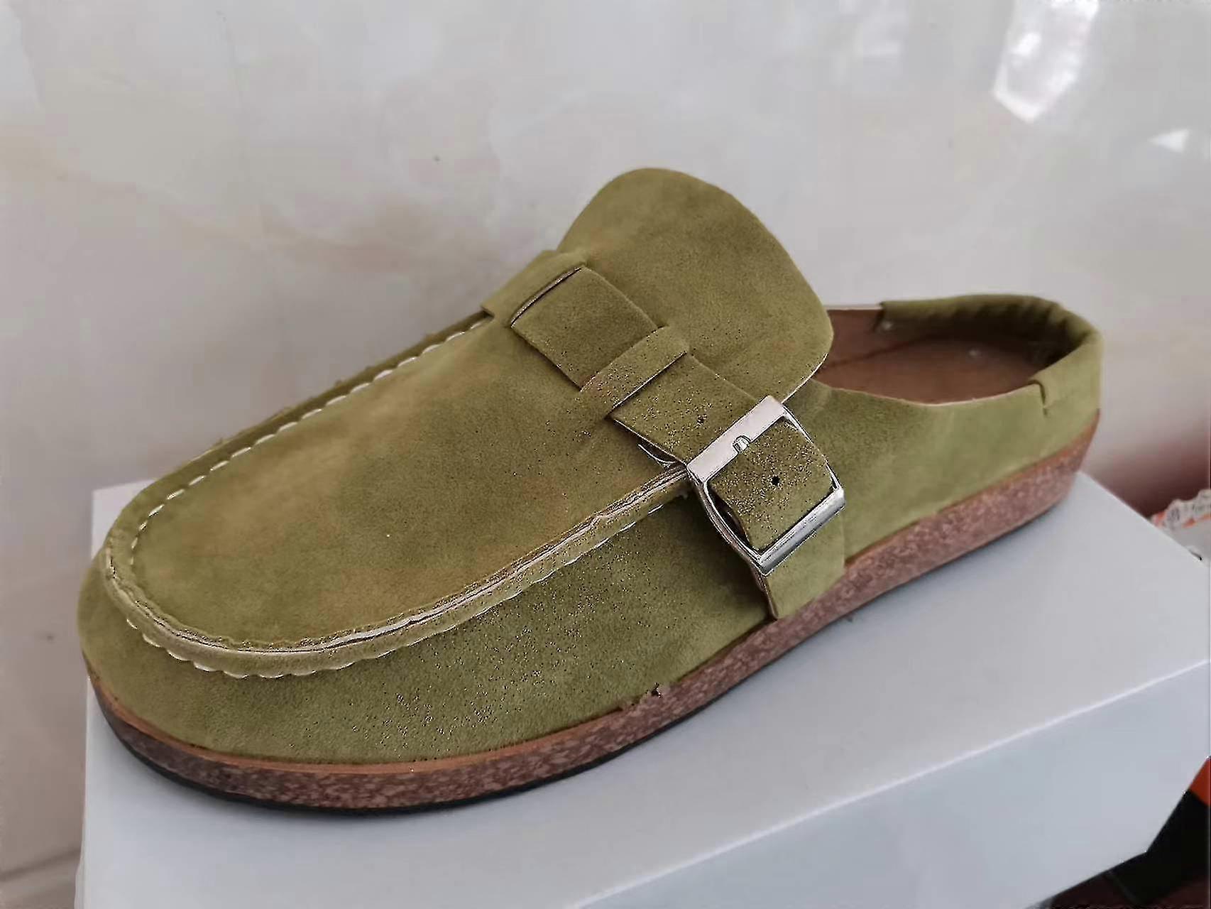 Ženy Casual Comfy Clogs Semišový slip na sandály letní domácí kancelář boty