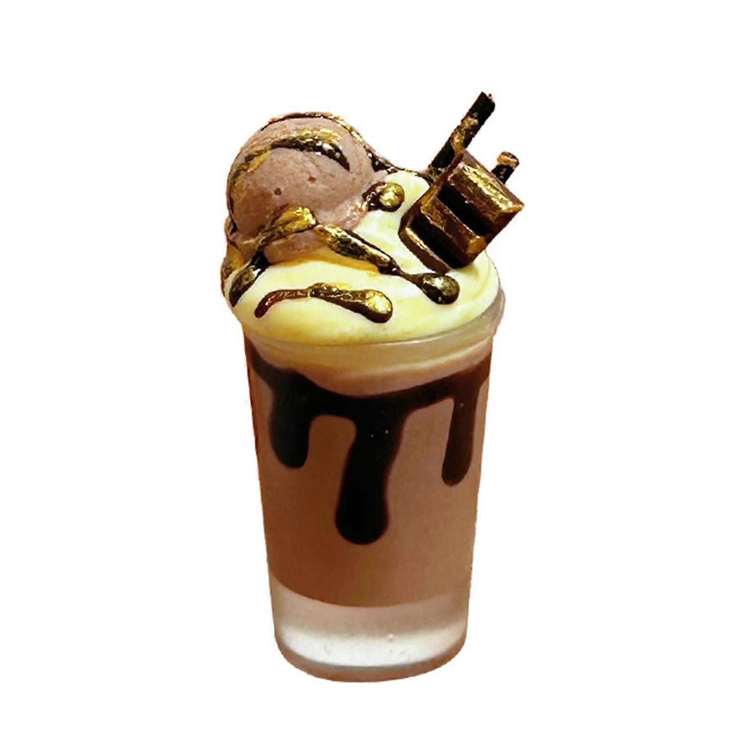 Hasselnt Coco Ice Mocha Modell Miniatyr Dockhus Tillbehr Sommardrycker Ornament Harts DIY