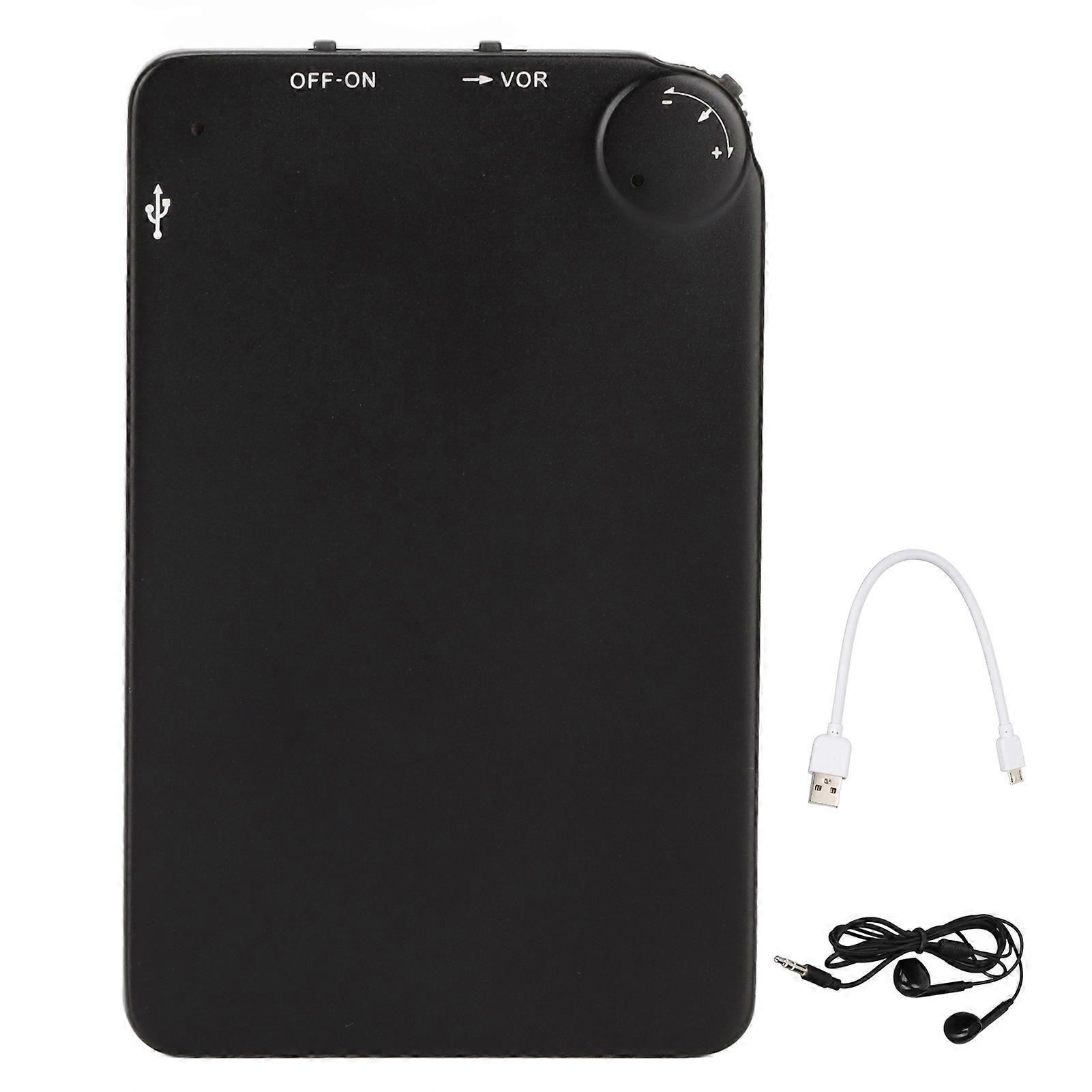 Voice Activated Recorder Portable Adjustable Noise Reduction Sound Recording Device for Meetings and Studies Neutral English Black 16GB