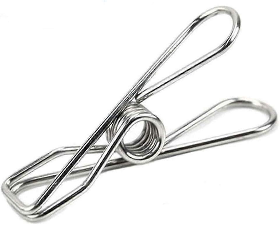 10-pack Stainless steel wire clips for clotheslines