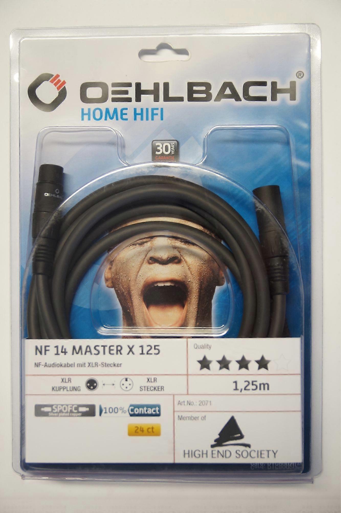 Oehlbach NF 14 Master X 125 Audio XLR Cable Anthracite 1.25 meters 2 pieces