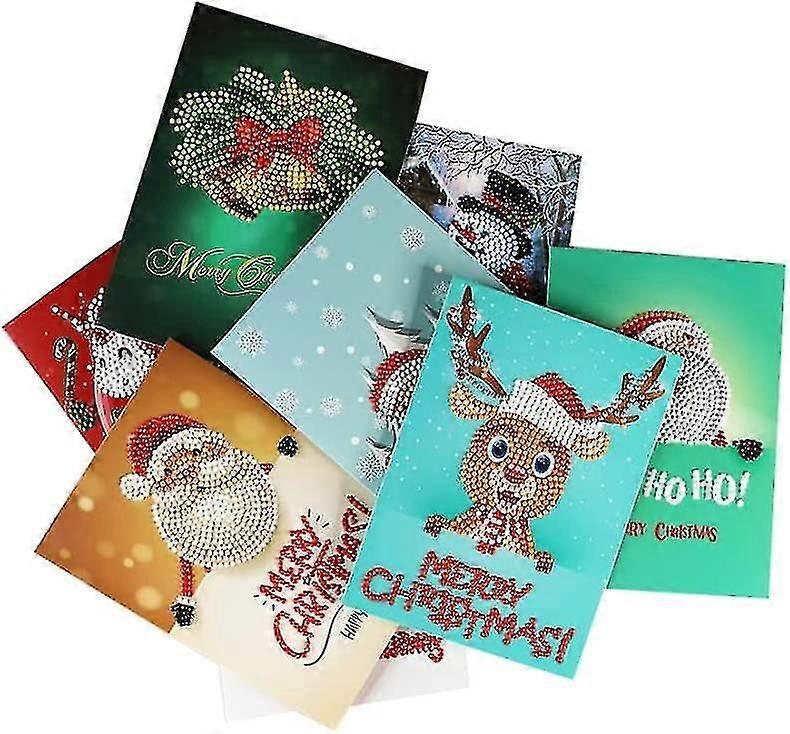 Merry Christmas Greeting Cards with Envelopes and Stickers