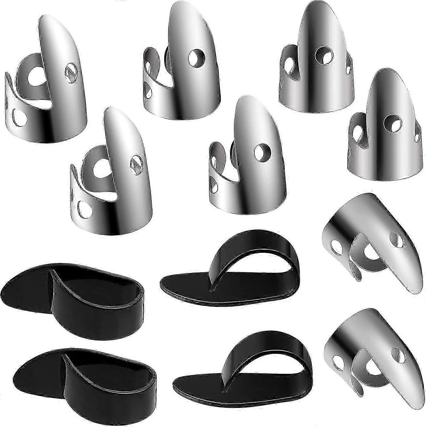 12 st stålfingerplocksset för gitarr, banjos och andra instrument