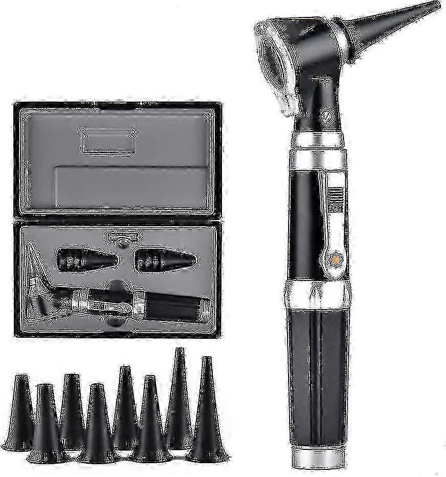 New2023 LED 付き 3x 耳鏡、ポータブルハンドヘルドイヤーチェック拡大鏡、 8 キャップ、 1 収納ケース付き、ドクターナースアダルトキッドドッグキャットペット Sanzhiyu