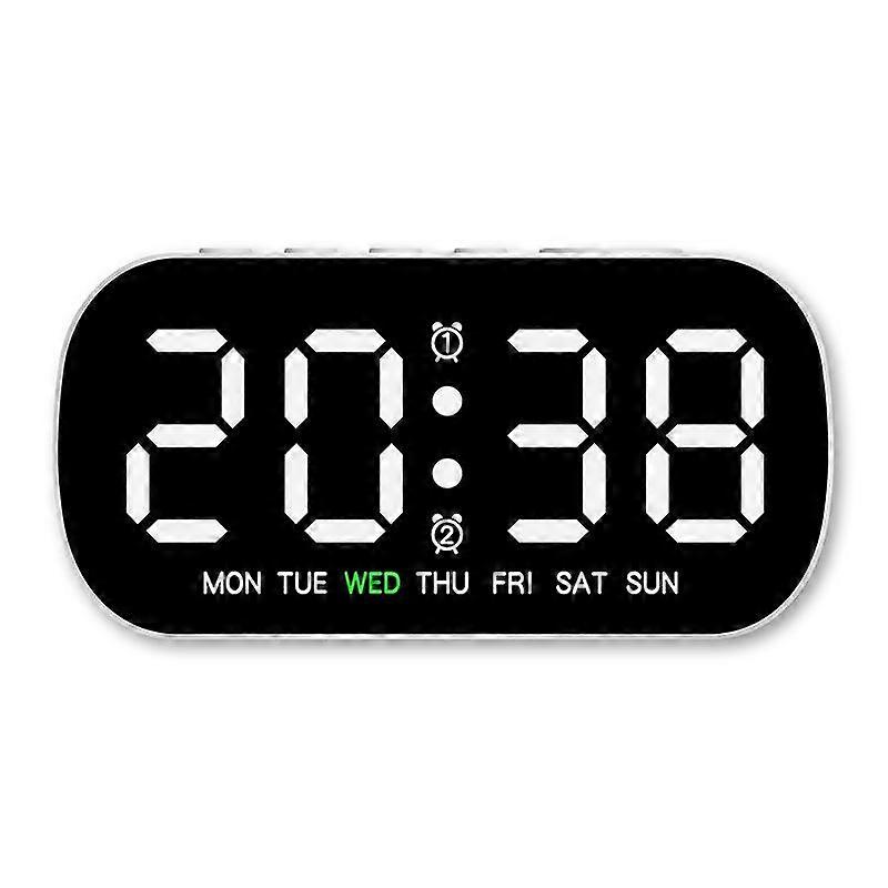 1 pc USB Powered Digital Alarm Clock Temperature Date Week Dual Alarm Night Mode Snooze Table 5 Levels of Brightness 12/24H LED Clock(NO Battery)