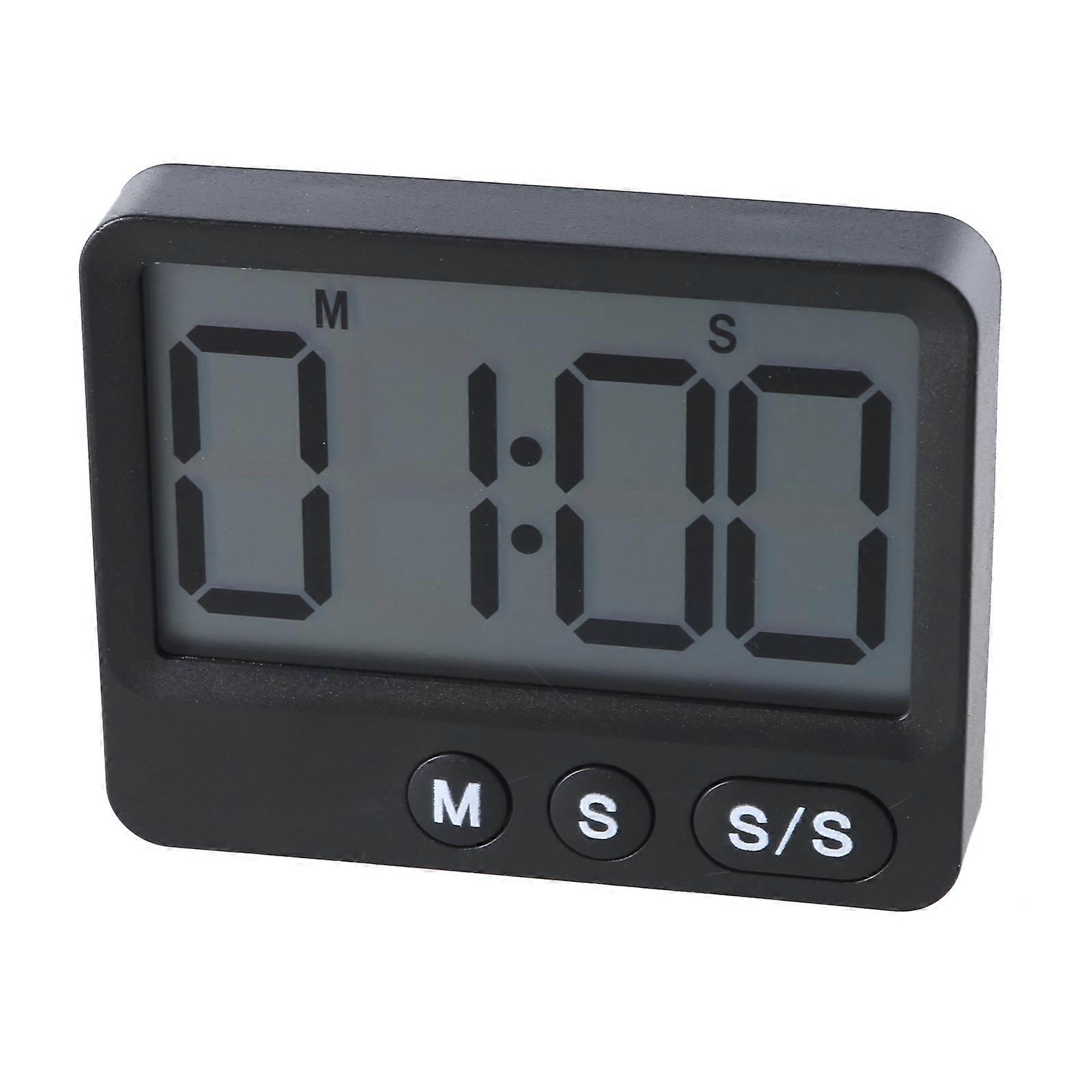 Large Digital Kitchen Timers with Magnetic Back Magnetic Cooking Timer Timing Device for Efficient Baking and Meal Preps  Black