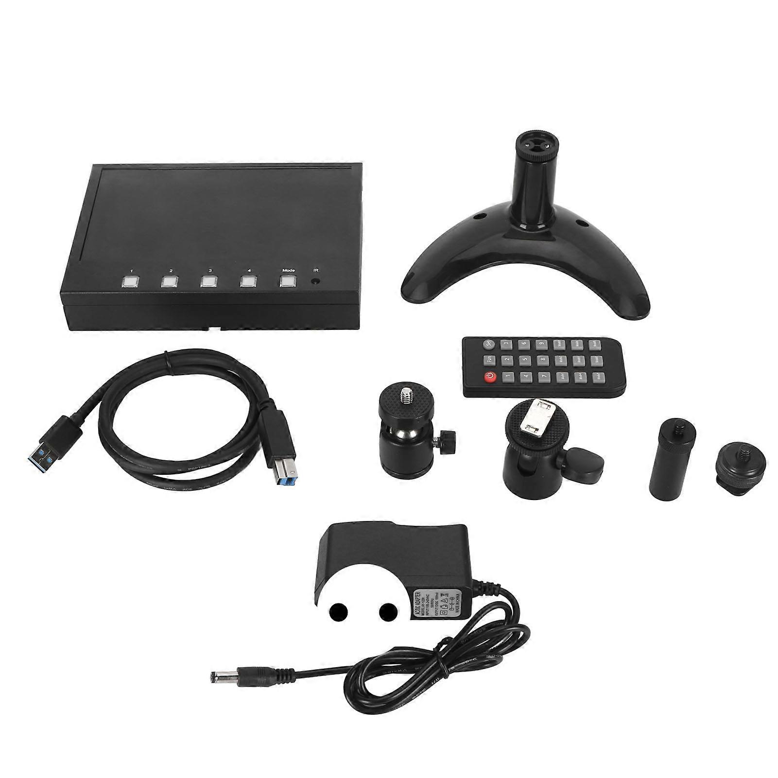 Mélangeur vidéo 4x4K HD, interface multimédia, entrée, sortie USB 3.0, multi-caméras, avec écran 7 pouces, prise UE 100-240 V