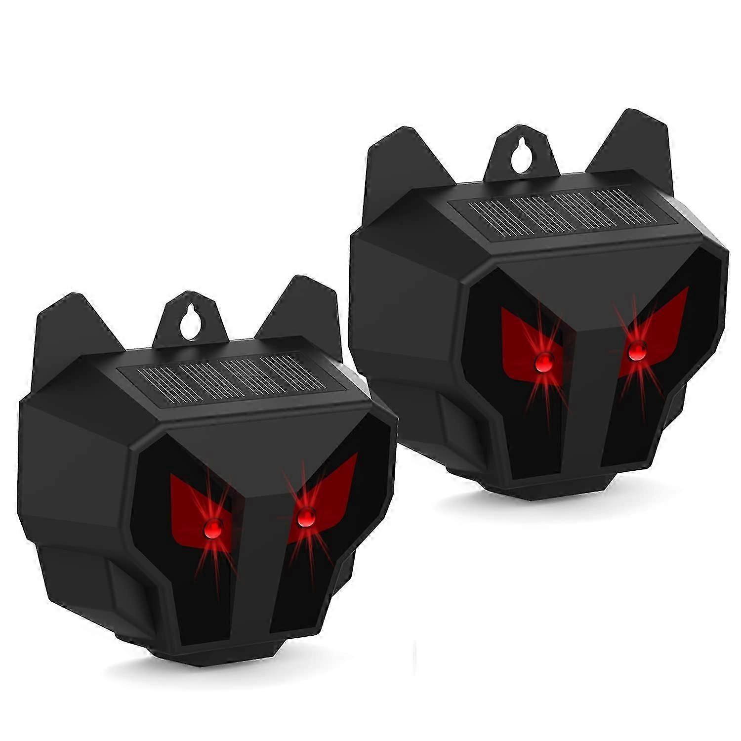 Solar Nocturnal Eye Nighttime Animal Deterrent Devices With Red Led Lights, Waterproof Flash Against Cat Scare, Dog Scarer, Marten Deterrent For Garde