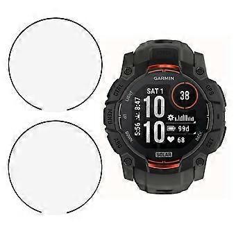 2 sztuk / opakowanie do zegarka Garmin Instinct 3 50mm Ochraniacz ekranu HD Przezroczysta folia PMMA (krawędź)