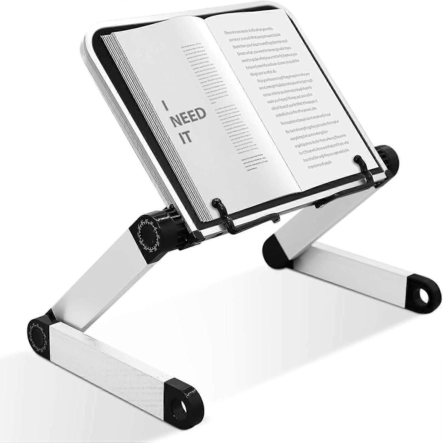 Ergonomic Book Stand Reading Holder Foldable and Portable Book Holder Cookbook Stand Kitchen Reading Stand for Cookbooks, Tablets, Recipes