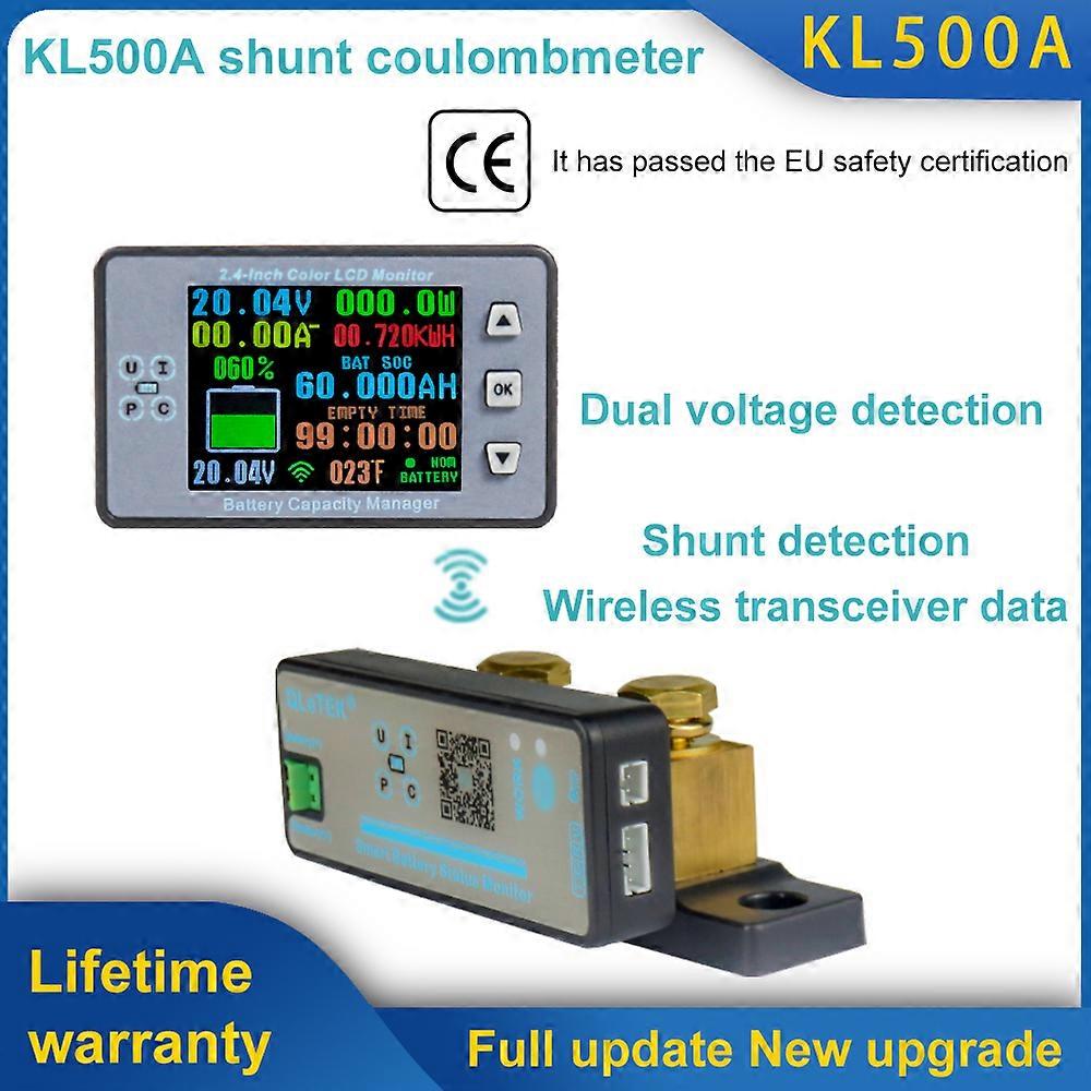 2.4 Inch Wireless BT Voltage Meter Current Meter Ammeter Voltmeter Coulometer Battery Power Detector Battery Capacity Tester Real-time Battery