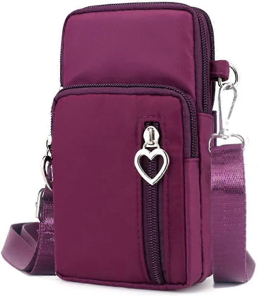 Crossbody bag, Compact Design with Multiple Zipped Pockets, Heart - Shaped Zipper Pull, Adjustable Strap, Ideal for Daily Use