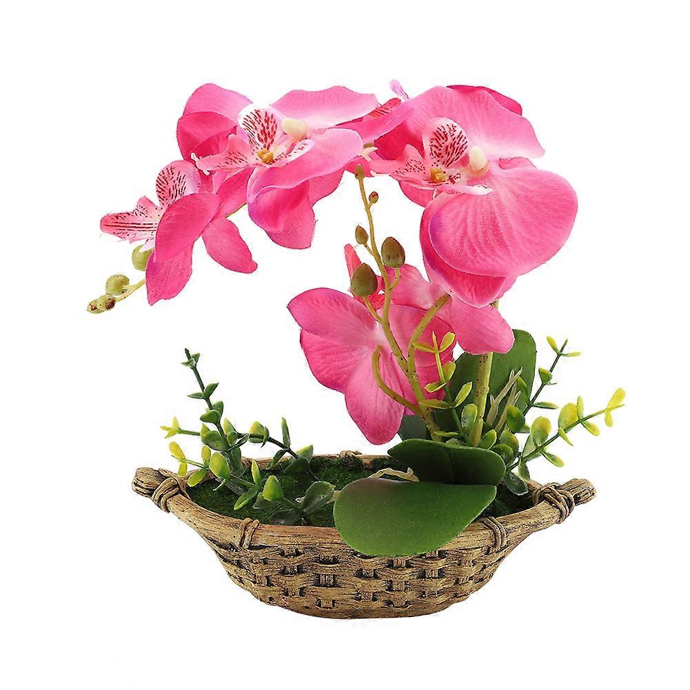 Artificial Potted Flower Butterfly Orchid Realistic Simulation In Pot For Home Office Decor