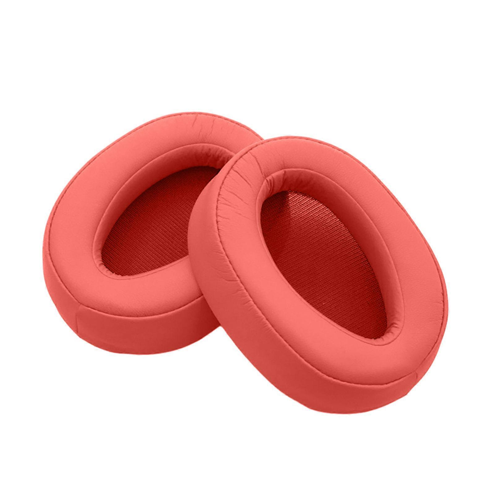1 Çift Kulak Yastıkları Kulak Pedleri Kulak Sünger Kapakları MDR-100ABN WH-H900N Kulaklık Alacakaranlık Kırmızı için Geliştirilmiş Konfor Onarım Yedek Parça