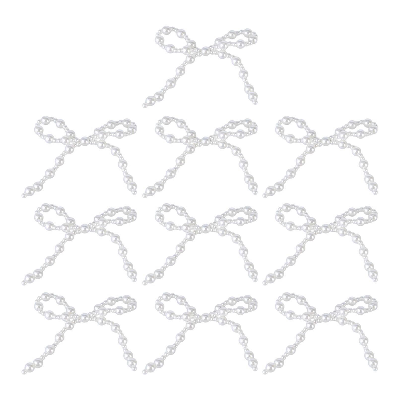 ミニマリストパール蝶結びの装飾品繊細な真珠蝶結びの目を引くファッション愛好家のための髪の装飾