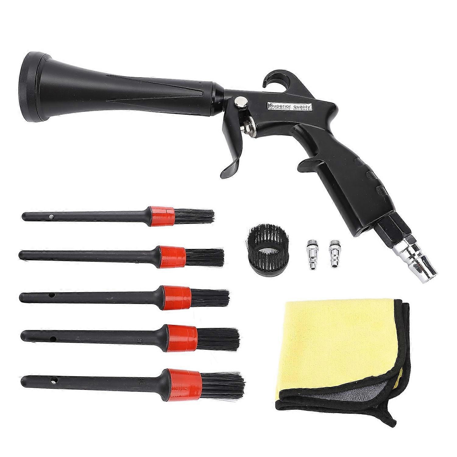 Air Cleaning Tool with Rubber Guard and Brass Adjustable Air Nozzle Aluminum Alloy for Dust Cleaning