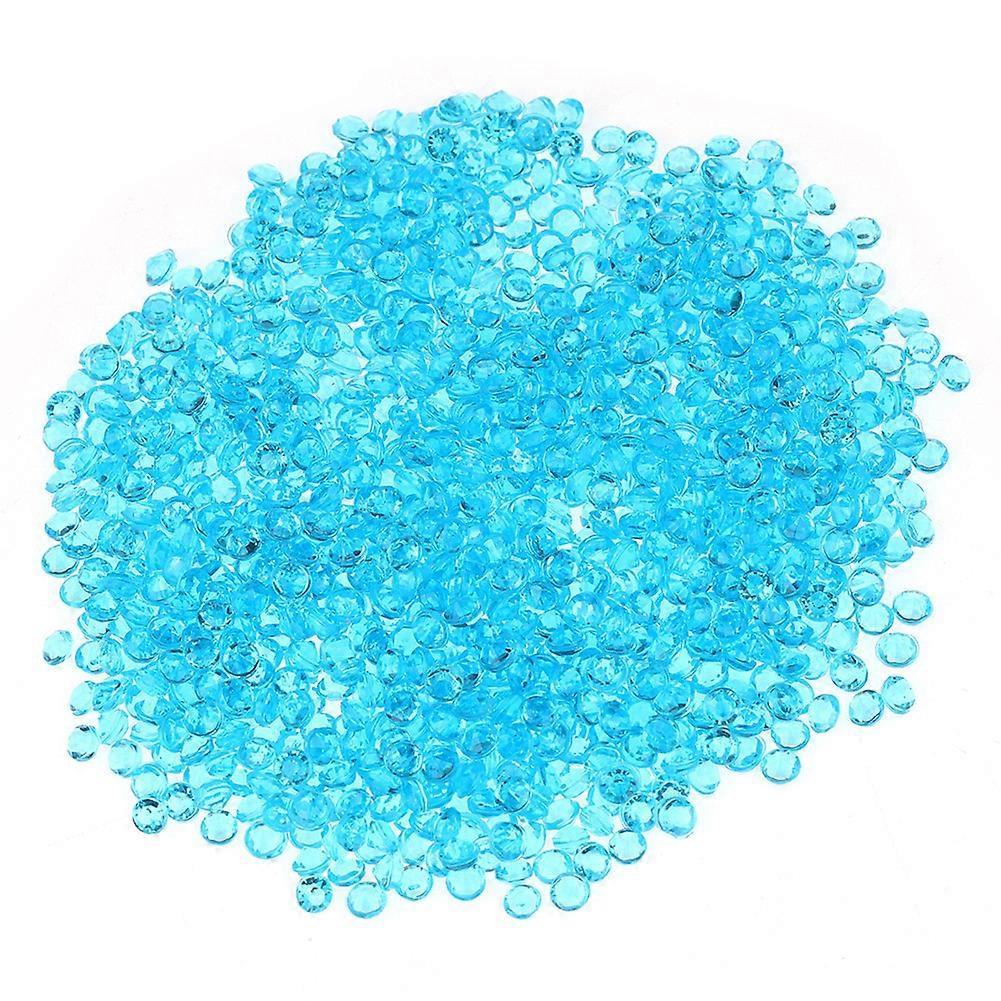 5000pcs 3mm Transparent Wedding Confetti Party Plastic Diamond Sparkly Gems Decor(Light Blue)