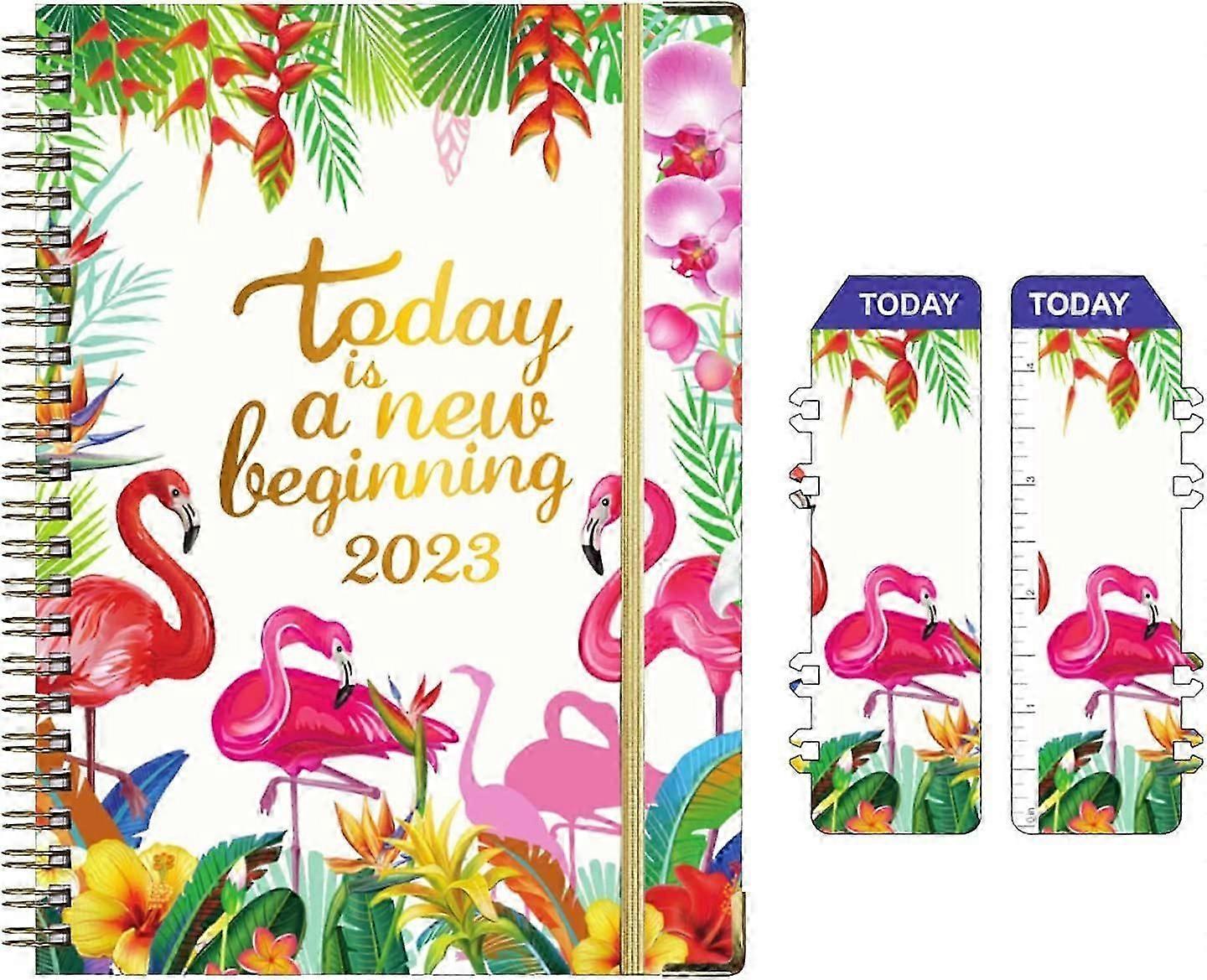 2023 Diary-A5 Diary Week to View Diary 2023, from Jan. 2023 to Dec. 2023,Agenda Hardcover Planner Notebook for 2023,Thick Paper,Bookmark ,Stickers, No