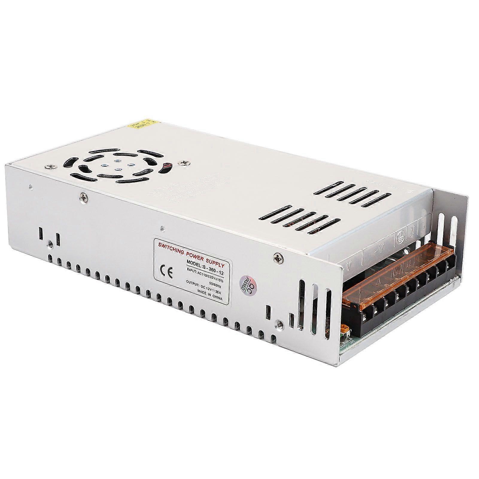 12V 30A universal regulated switching power supply with temperature control for LED strips