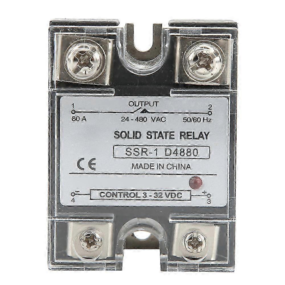 SSR-80-DA Solid State Relay SSR Solid State Module DC Controlled AC 3-32VDC 24-480VAC
