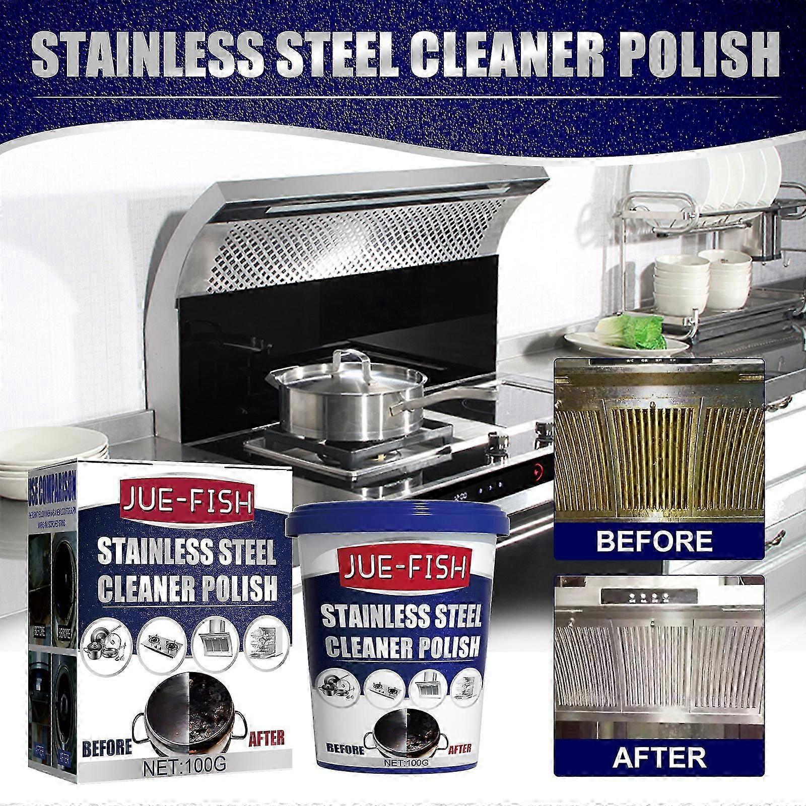Multi-Purpose Polish and Cleaner Paste, Metal Polish Stainless Steel Cleaner, Rust Removing Paste For Aluminum, Chrome, Stainless Steel