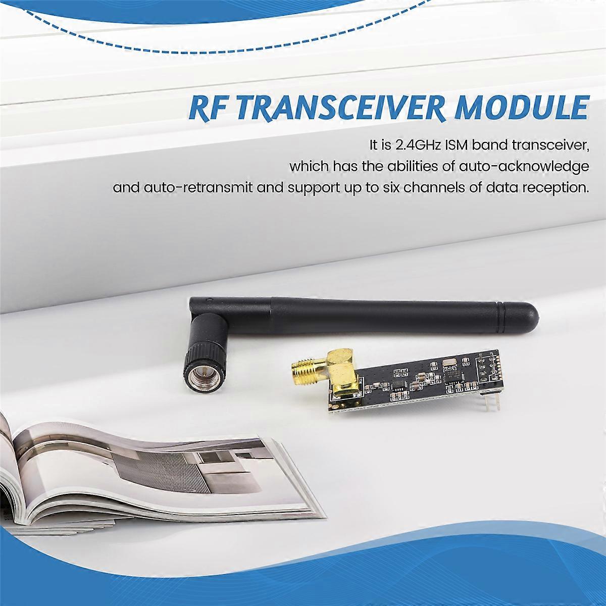 2 stuks NRF24L01+PA+LNA RF-zendontvangermodule met SMA-antenne 2,4 GHz 1100M + NRF24L01 draadloze module