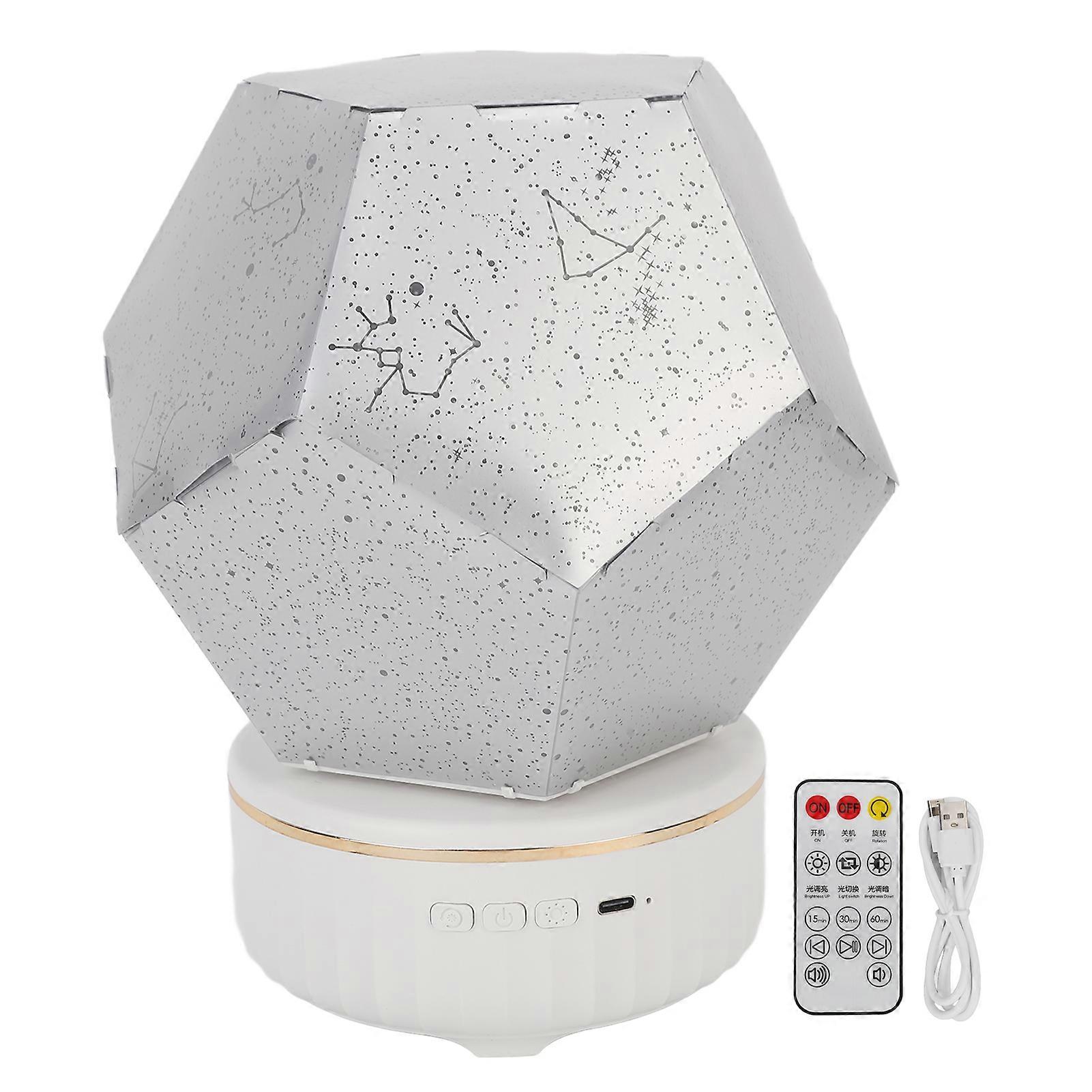3 Color Multifunctional Dimmable Rotatable Rechargeable LED Star Projector Lamp with Remote Control