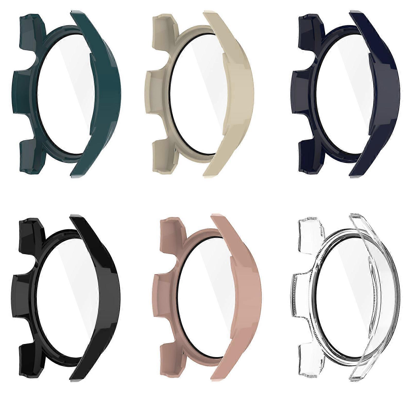 for Huawei Watch for GT3 42/46mm for Case Durable One-piece PC Tempered Film Screen Protector Wear Resist for Shell Smar Pink