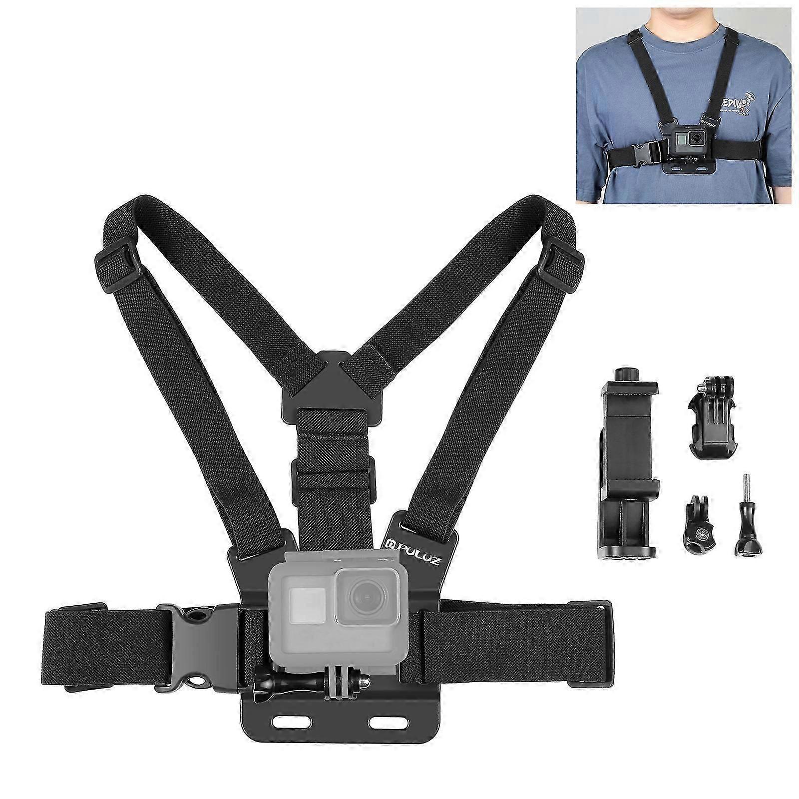 Adjustable Body Mount Belt Chest Strap Phone Clamp Kit-Yvan