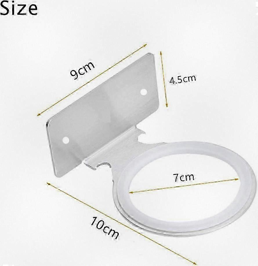 Wall Mounted Dual Hook Hair Dryer Holder