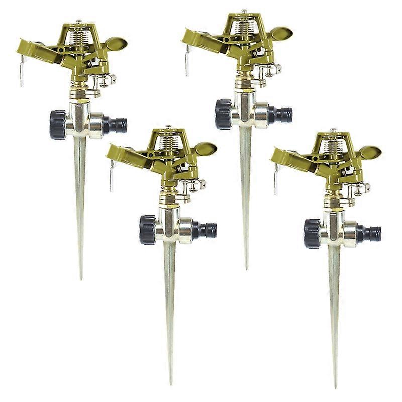 Pulsating Sprinklers with Brass Nozzle,ForArea Lawn Patio Garden 4 Pc