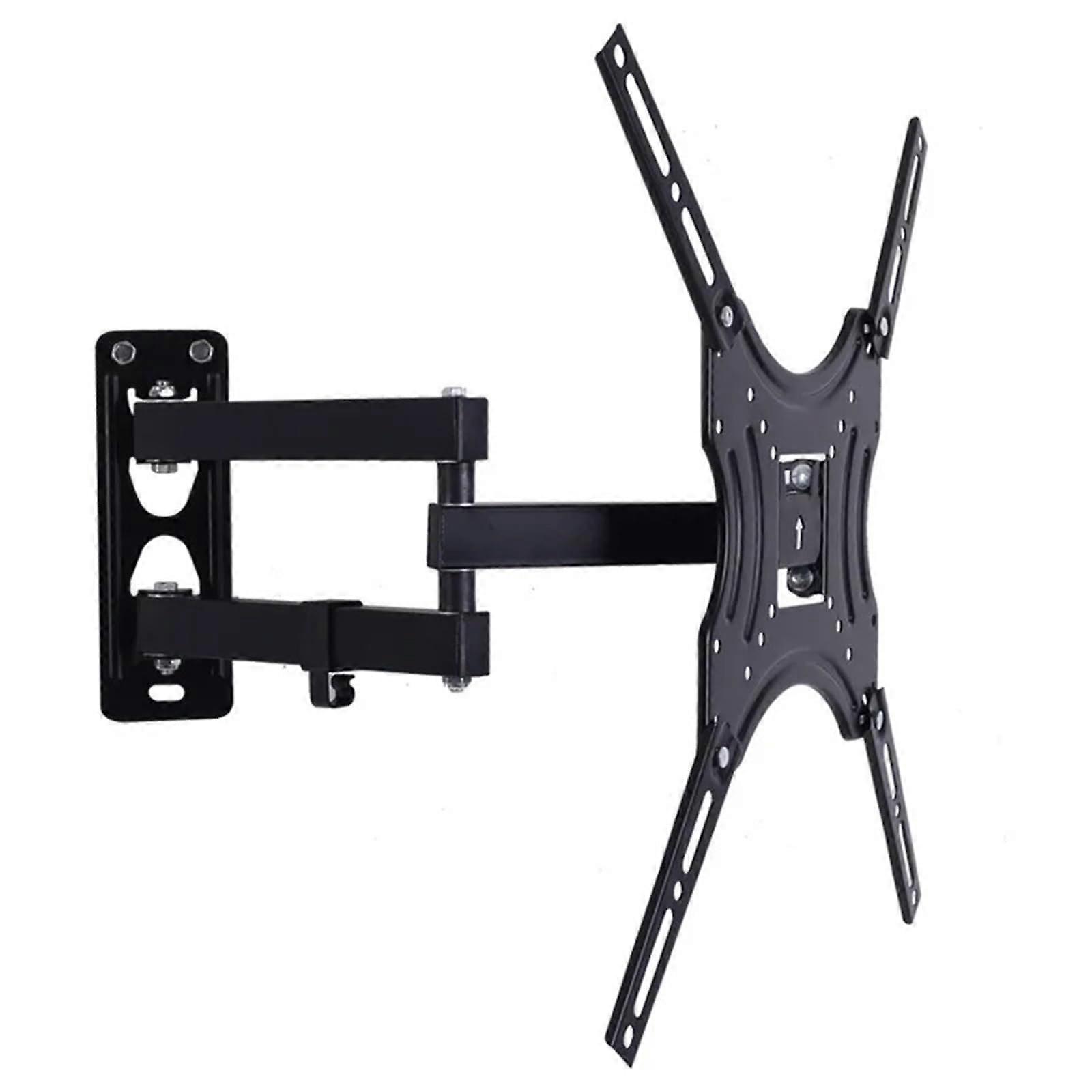 Universal Wall Mount TV Stand Adjustable Telescopic Bracket for 15kg+ TV Monitor - Multi-Directional Swing Hanger