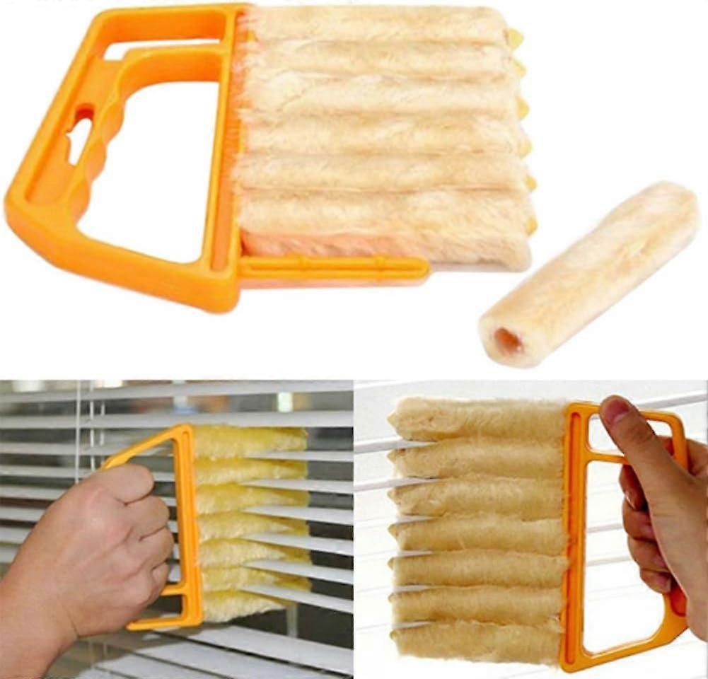 Microfiber shutter cleaner, window air conditioner dust collector cleaning brush with 7 slats