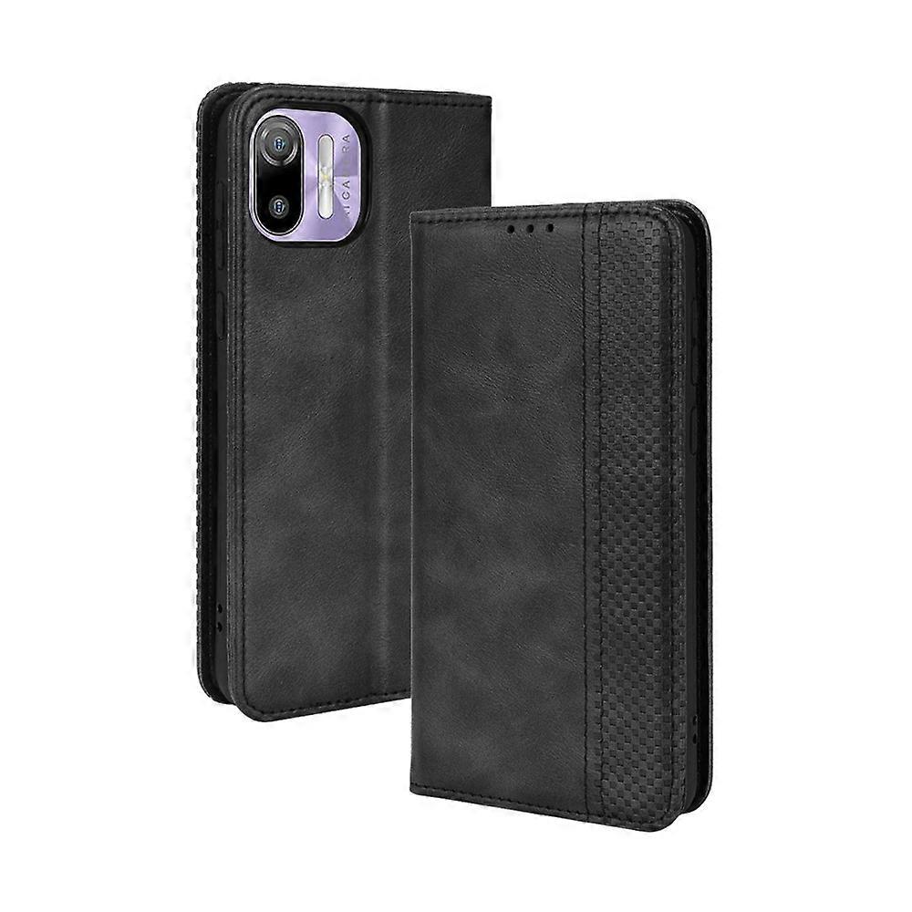 For Ulefone Note 6 / Note 6P Magnetic Buckle Retro Texture Leather Case