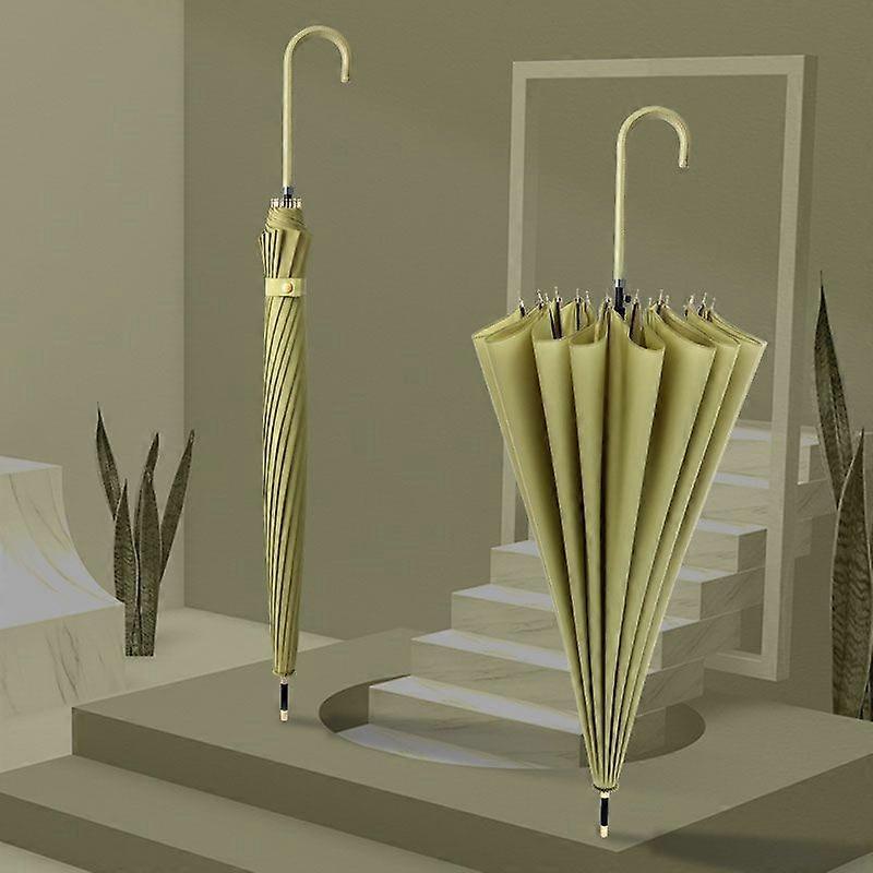 Long Handle Double 16 Bone Sunny And Rain Dual Use Umbrella