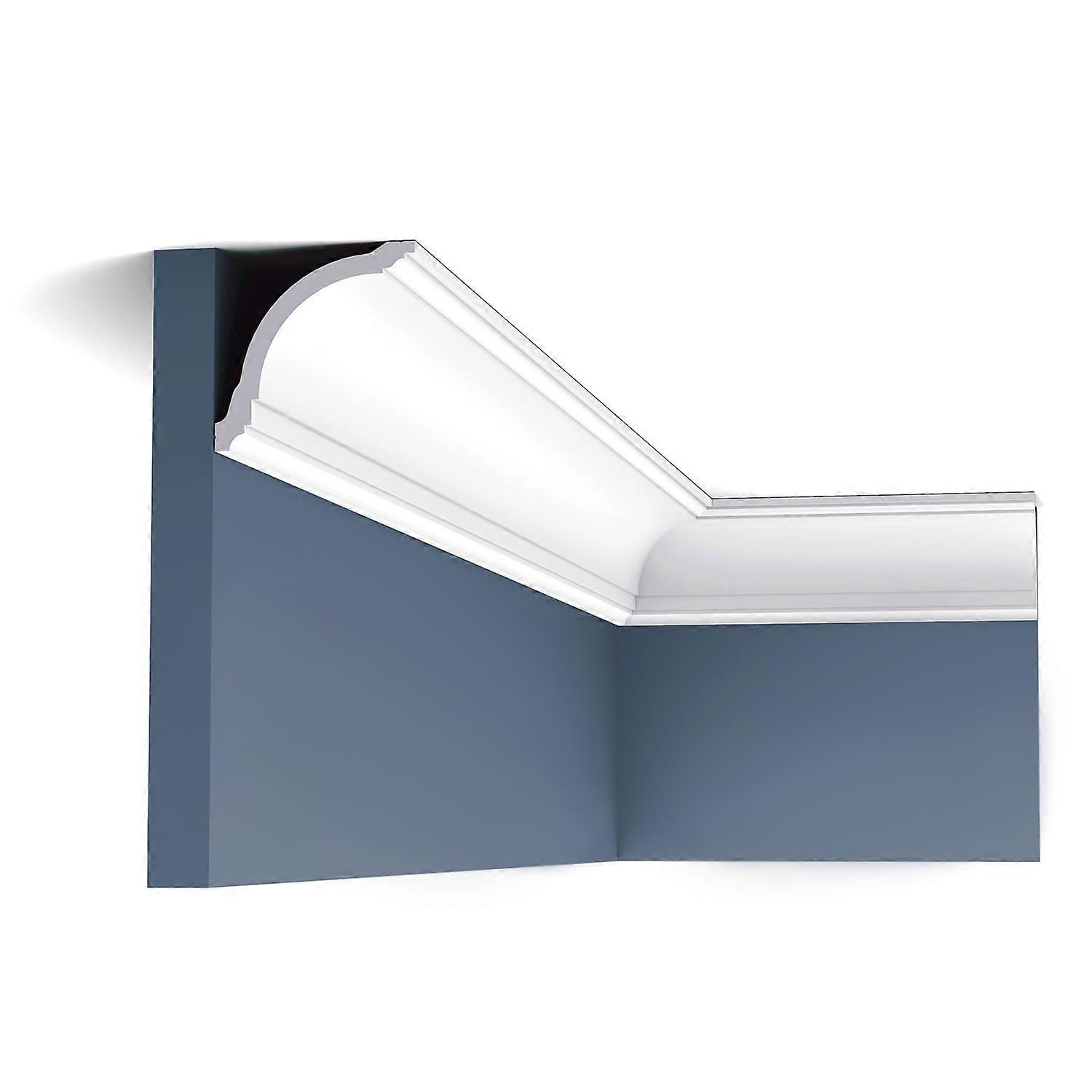 Orac Decor 1 x Cornice moulding CX199 AXXENT 200 cm x 8 cm x 8 cm white Duropolymer® pre-primed lightweight, dimensionally stable, shockproof