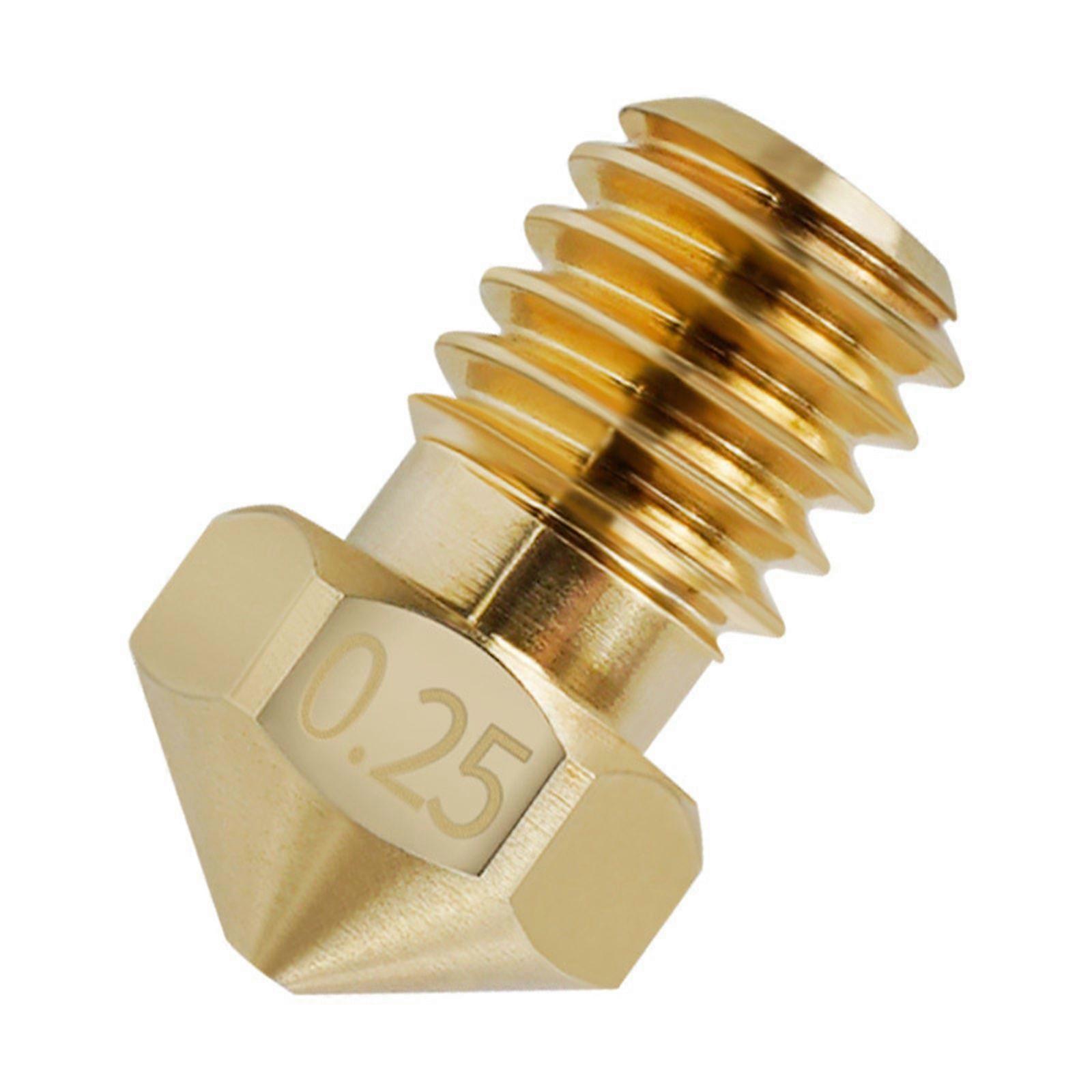 3D Printer Nozzle M6 0.25 / 0.4 / 0.6 / 0.8mm Chrome Zirconium Copper / Brass