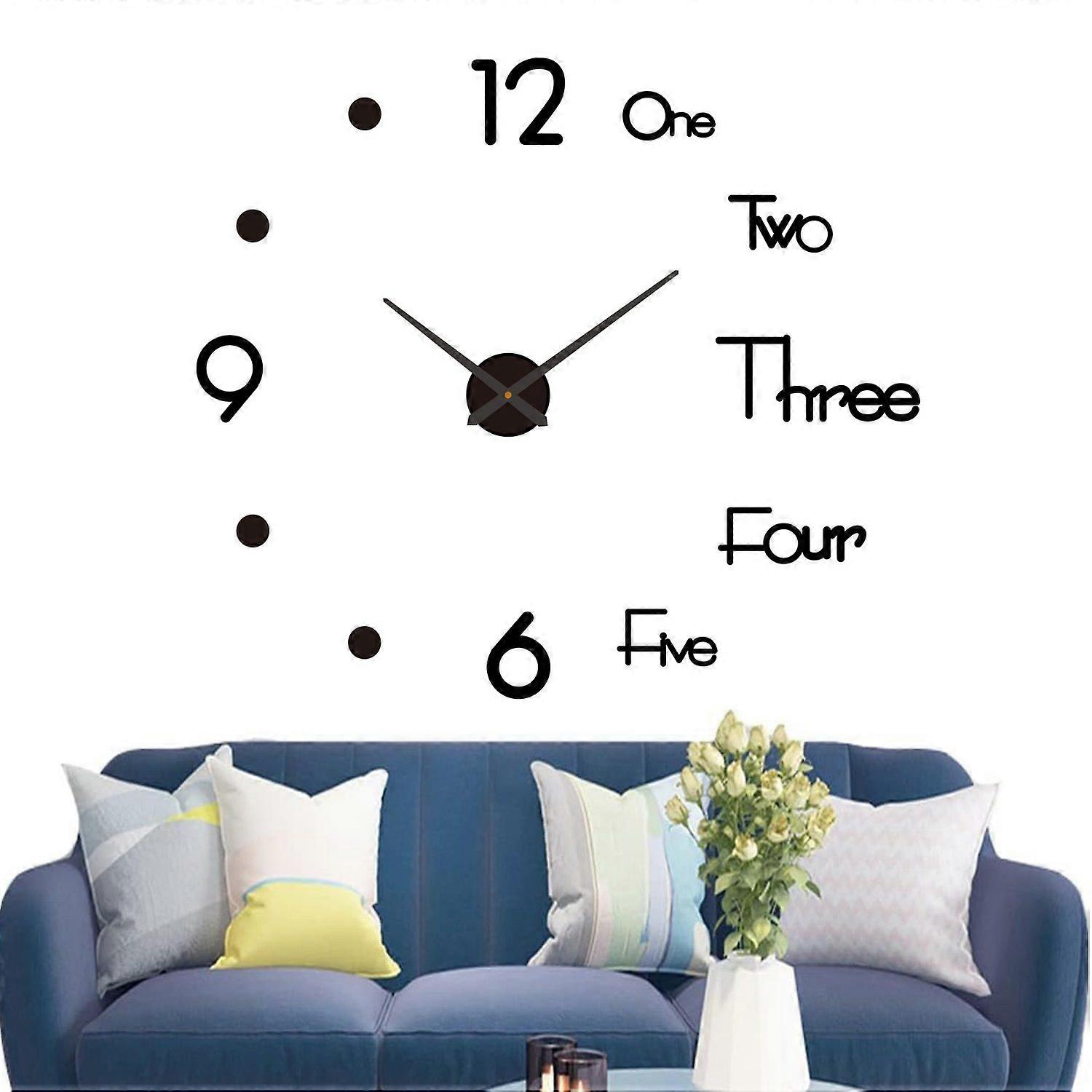1-st silent clock without punching, 3D wall clock design, modern home decor clock