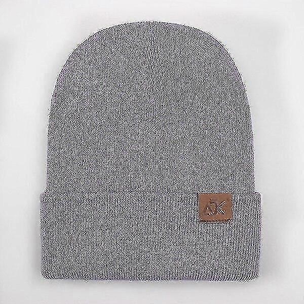 Winter Warm Knitted Adk Pu Label Cap/men