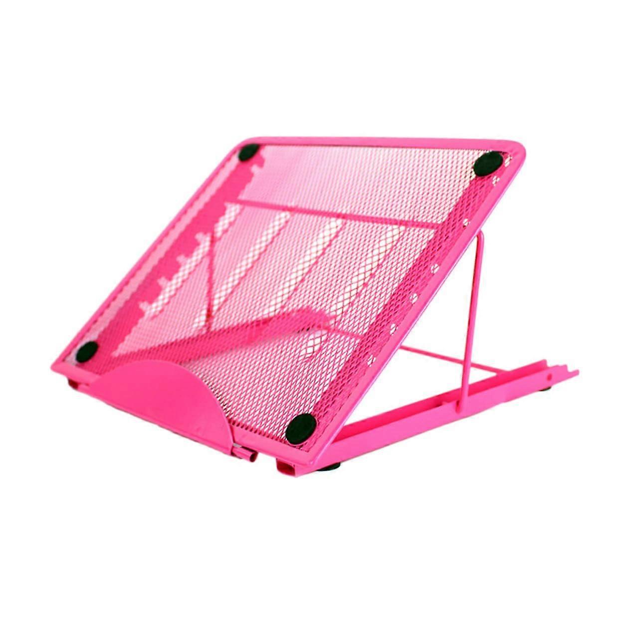 Desktop Holder Folding Laptop Stand Pink, Adjustable, Portable Laptop Brackets