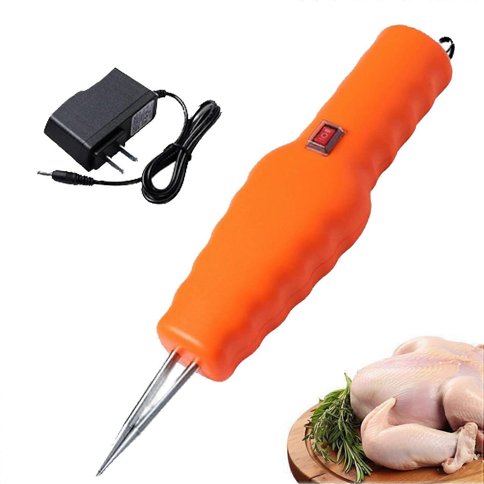 Electric Quick Chicken Plucker Portable Poultry Plucker Plug-In Type Orange Handheld Feather Plucker For Chicken Duck Turkey Bird