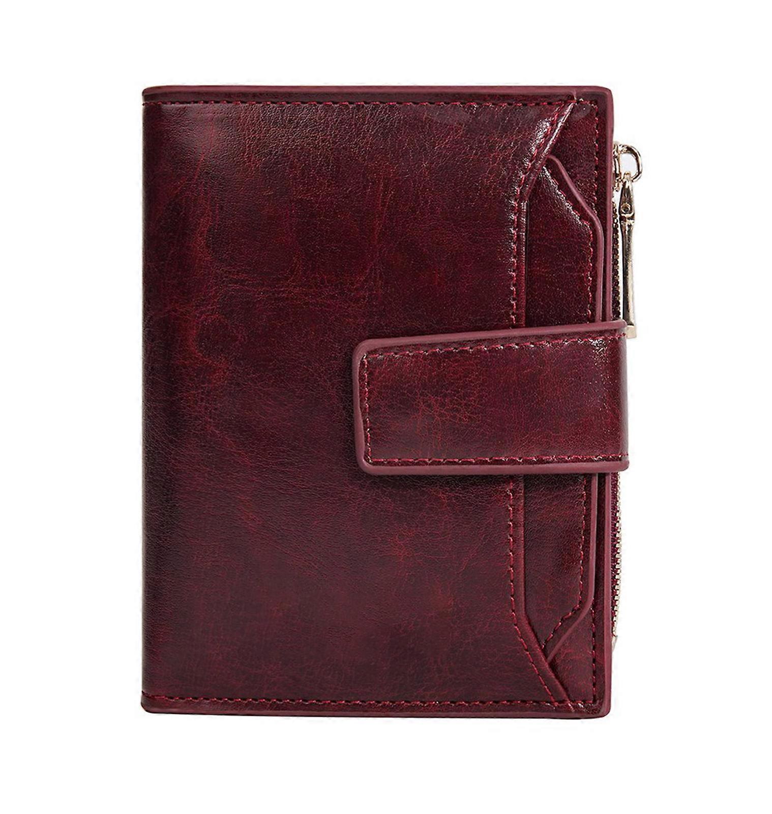 الأنماط الكورية قصيرة محفظة حامل بطاقة ثنائية الطي محفظة بو جلد عملة محفظة محفظة صغيرة محفظة تغيير أنيقة للأحمر اليومي