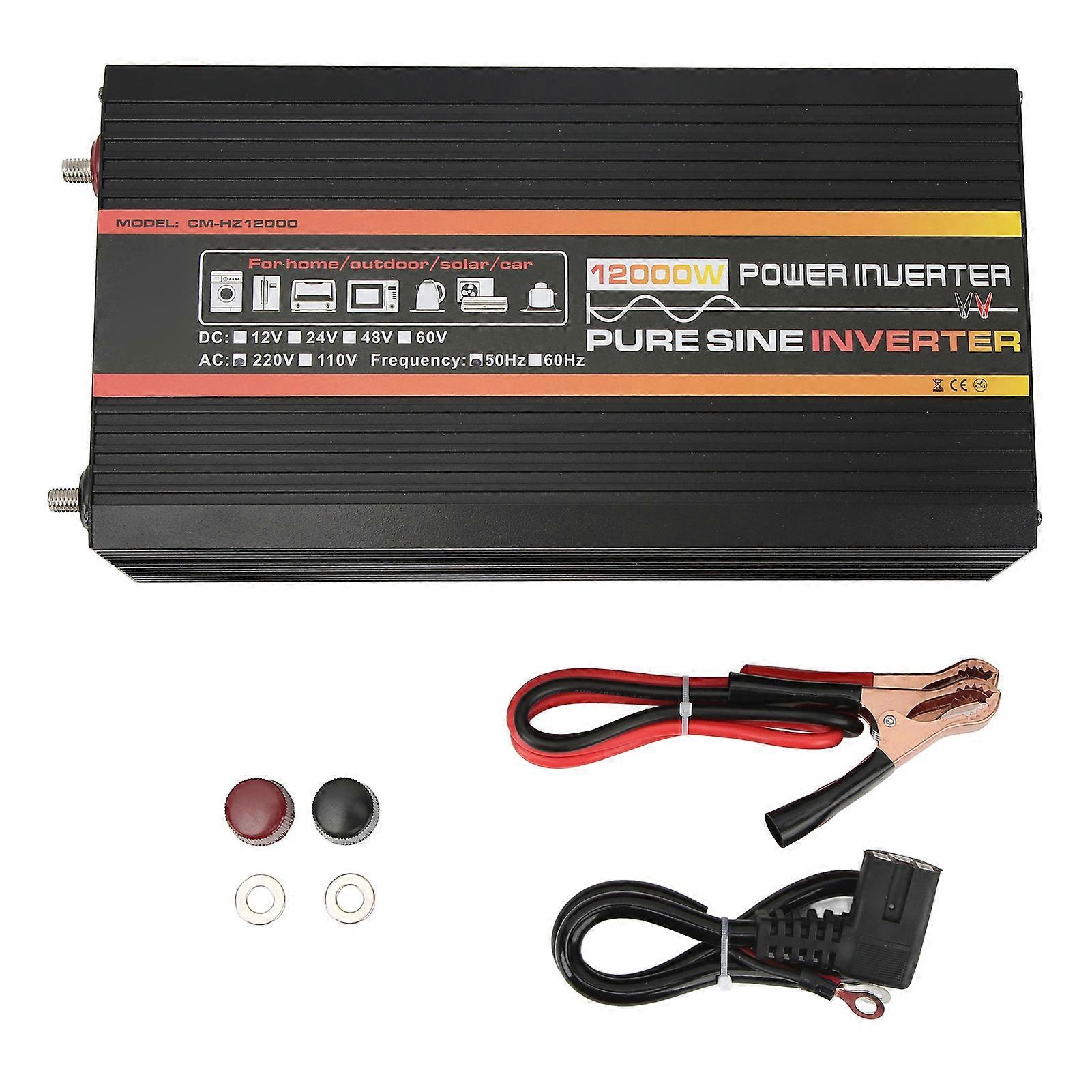 2000W Pure Sine Wave Solar Power Dual Digital Display Power Inverter for Outdoor Rv Yacht AC Output