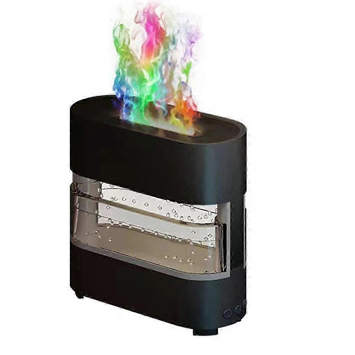 Simulation Flame Humidifier Colorful Rain Fire Aroma Diffuser,