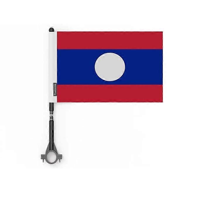 Laos Bicycle Flag in Polyester – 14 x 21 cm – Cycling Flag – 10 pieces