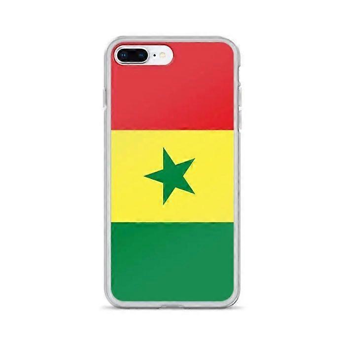 iPhone Case - Senegal Flag - iPhone 7 Plus - Flexible - Multicolor - Transparent Silicone