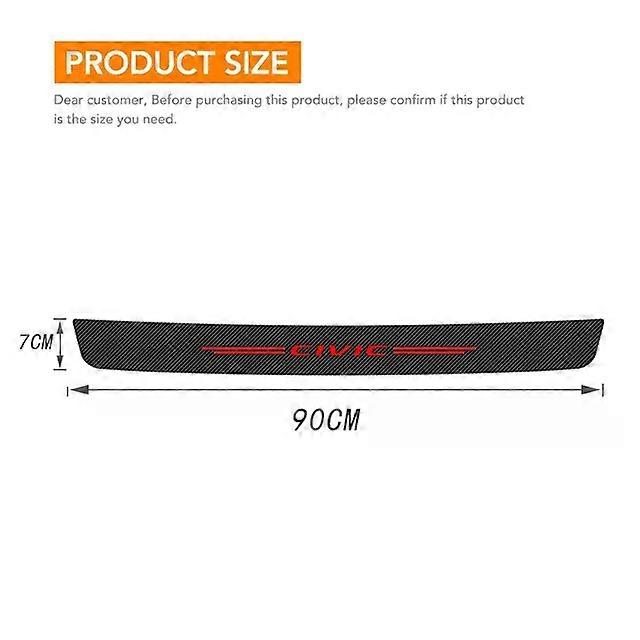 Car Door Sill Protector Trunk Bumper Scratch-proof Stickers Suitable for Honda Civic Logo 2023 Carbon Fiber Door Pedal Threshold Strips