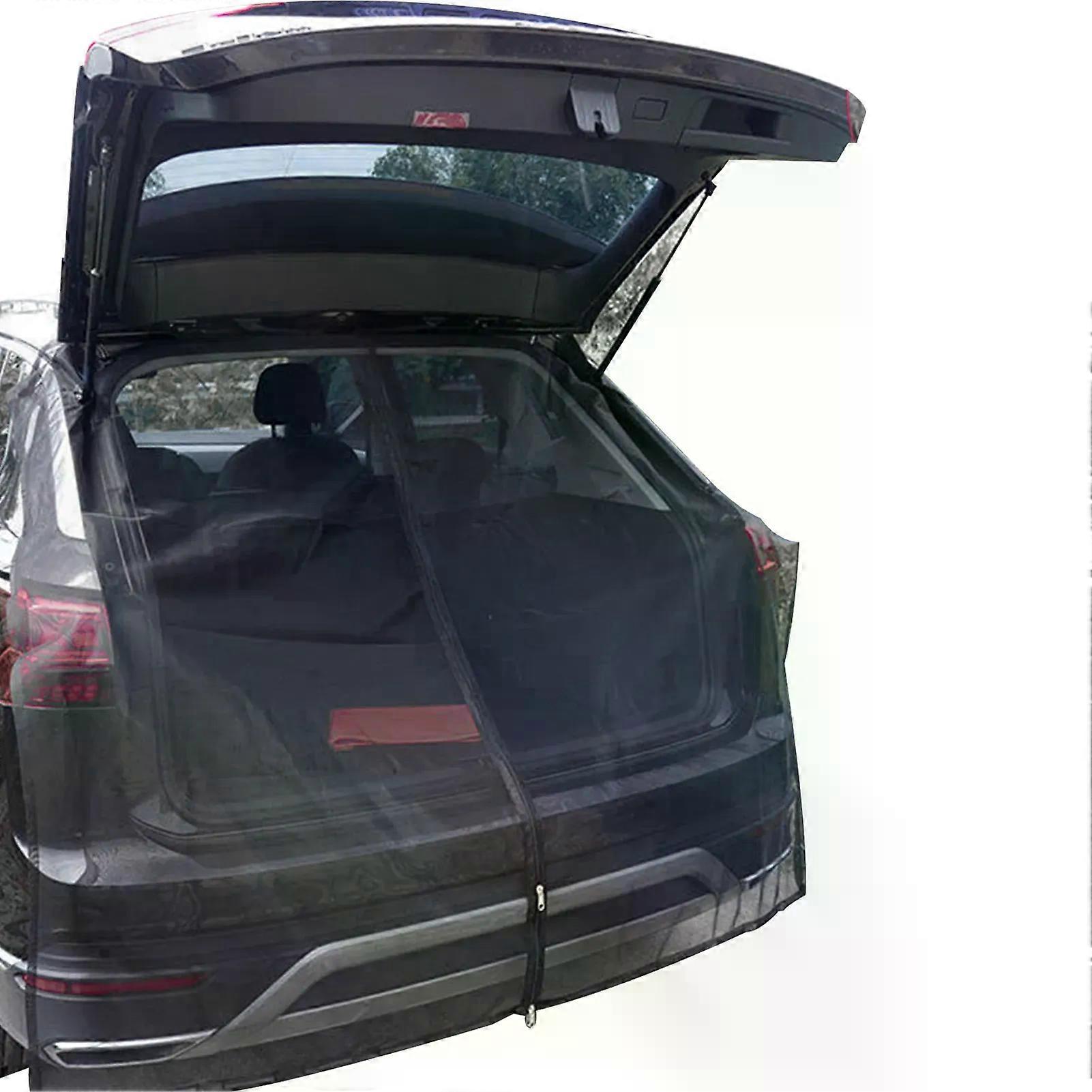 Newest Car Tailgate Mosquito Net Sunshade Screen Magnetic Mount Suitable for SUV MPV Cing Fishing Self-drive Trips SUV MPV Sedan Van